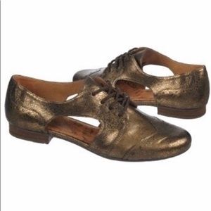 Naya Golden Open Sided Oxfords.